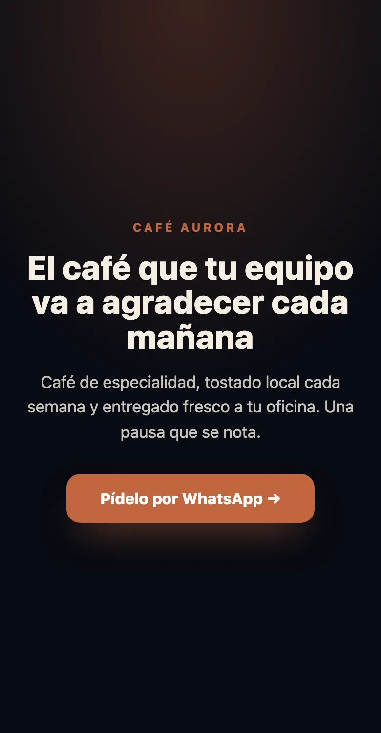 Página web vista en el teléfono