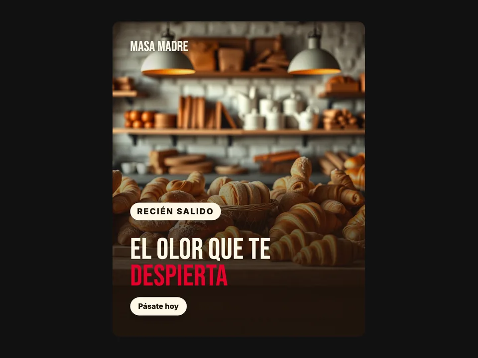 Panadería: ejemplo creado con LaunchBoard